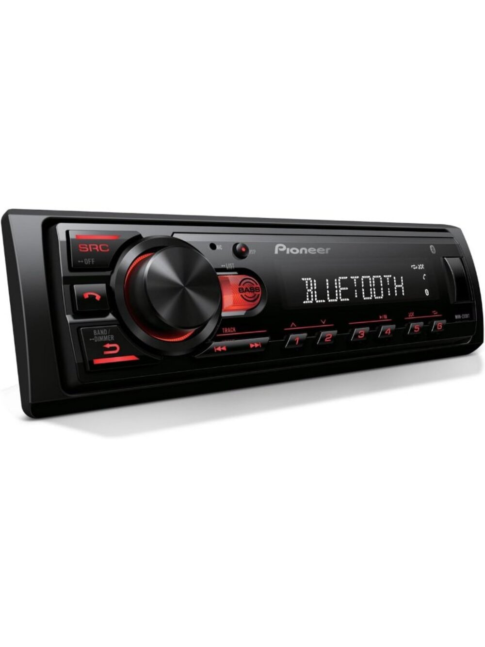 Bluetooth 1-Din Car Stereo with USB, AM/FM Radio, Hands-Free Calling & AUX Input
